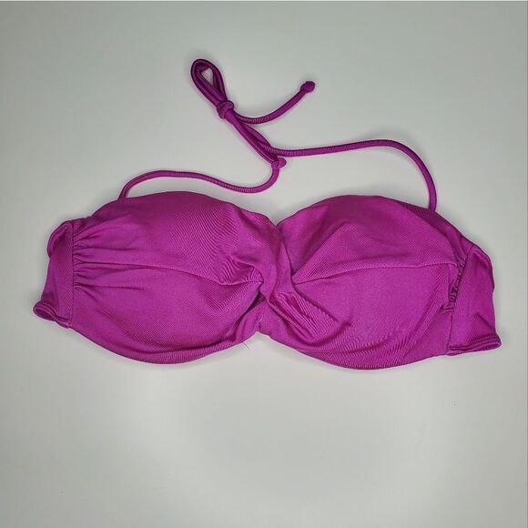 Victoria's Secret 36B Bikini Top Rio Twist Bold Magenta Very Sexy Swim Beach - Picture 2 of 11